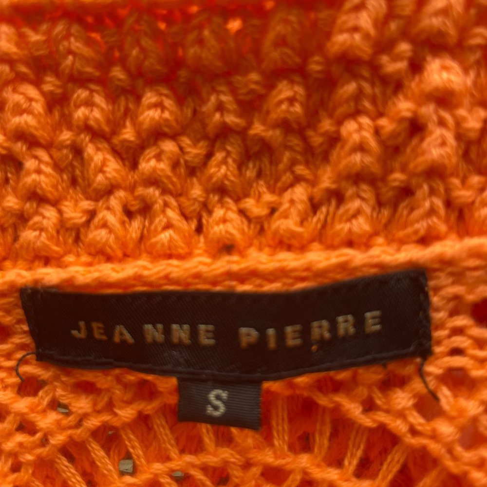 Jeanne Pierre Orange Coastal Feminine Crochet Top - SZ S - Picture 5 of 5